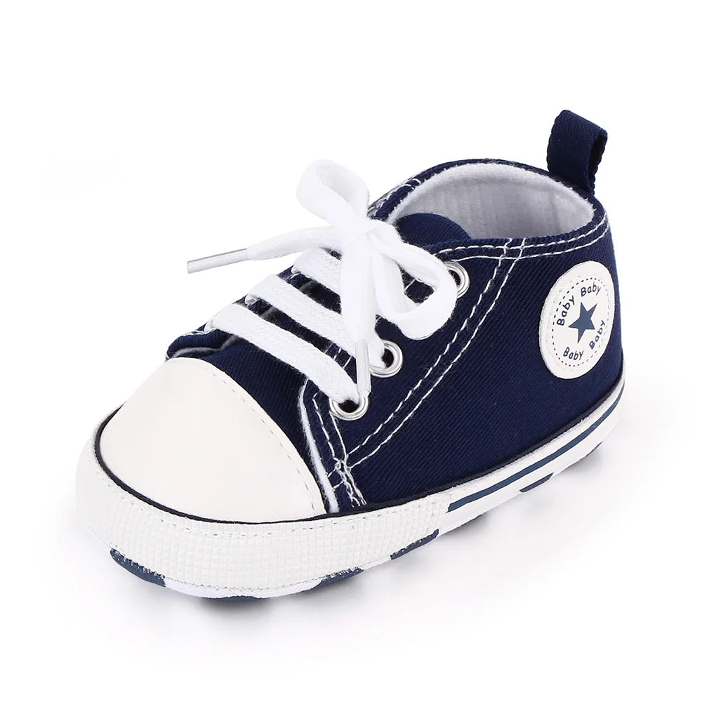 Unisex Baby Canvas Sneakers First Walkers Soft Sole Non Slip