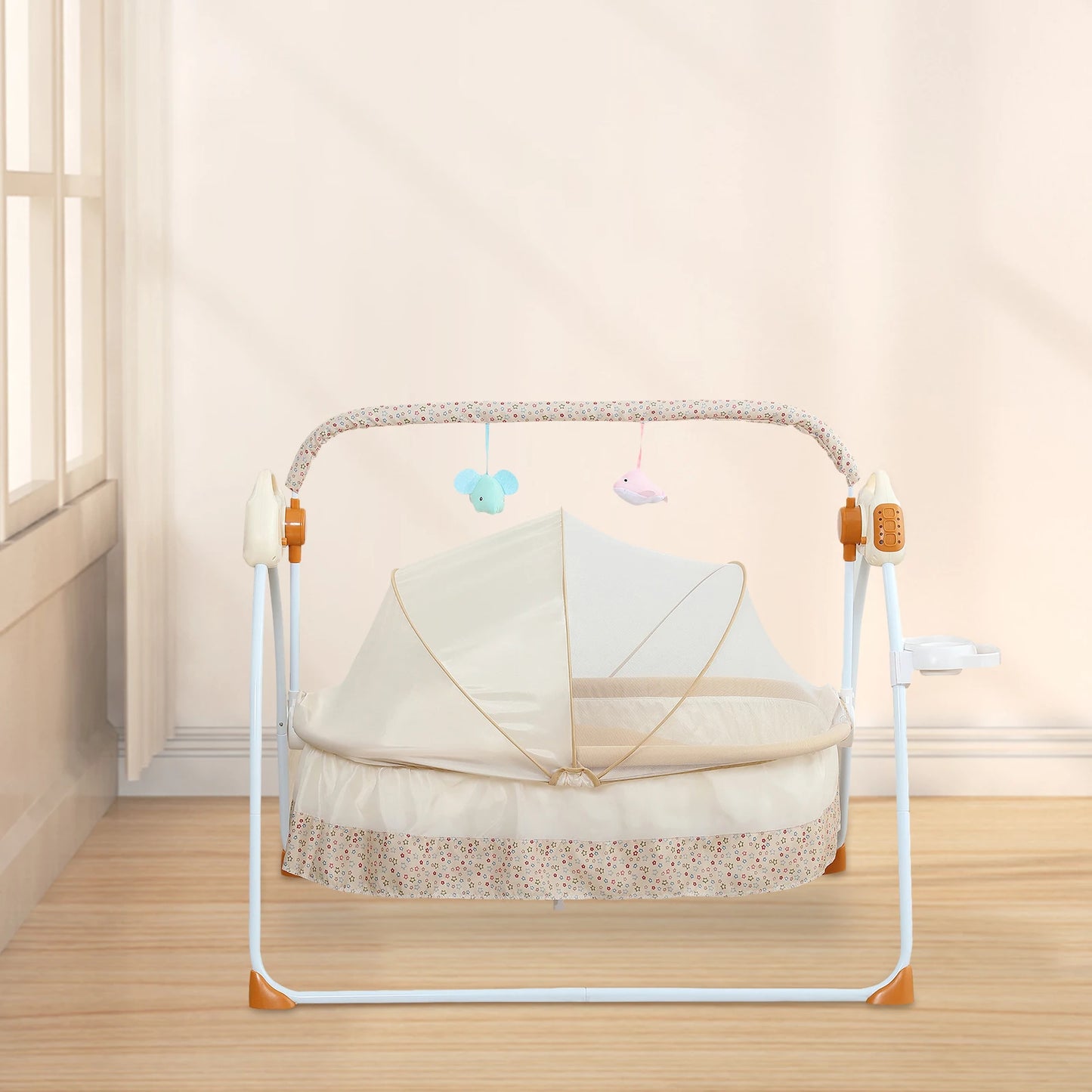 Electric Baby Cradle With Music Mosquito Net And Swing