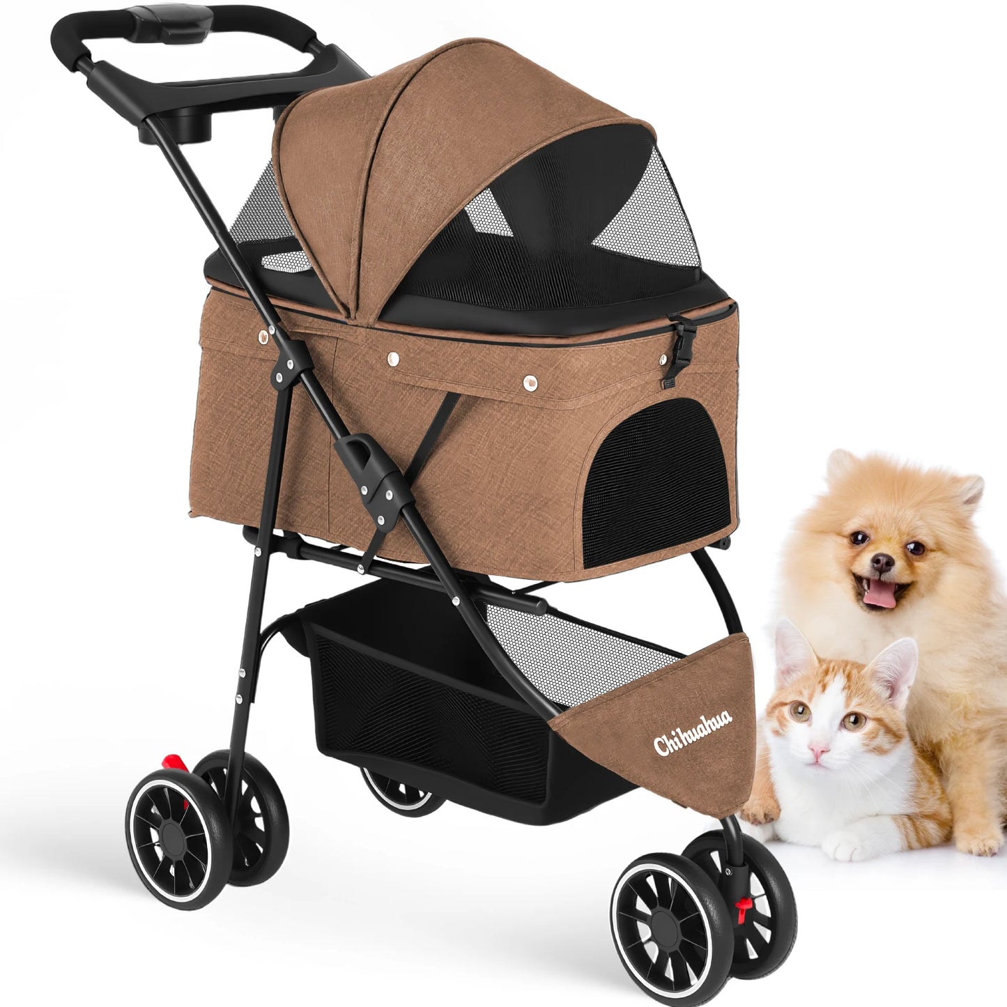 Chihuahua Portable Foldable Pet Stroller For Dogs And Cats