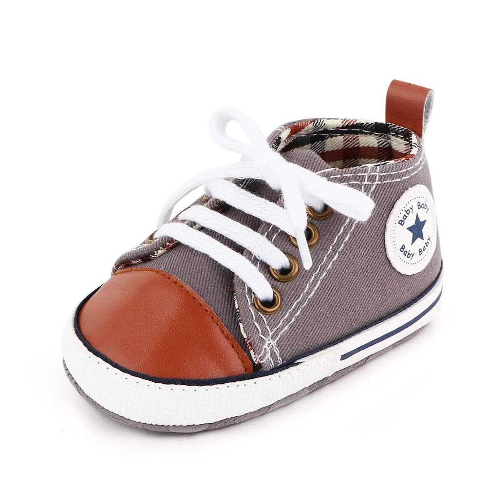 Unisex Baby Canvas Sneakers First Walkers Soft Sole Non Slip