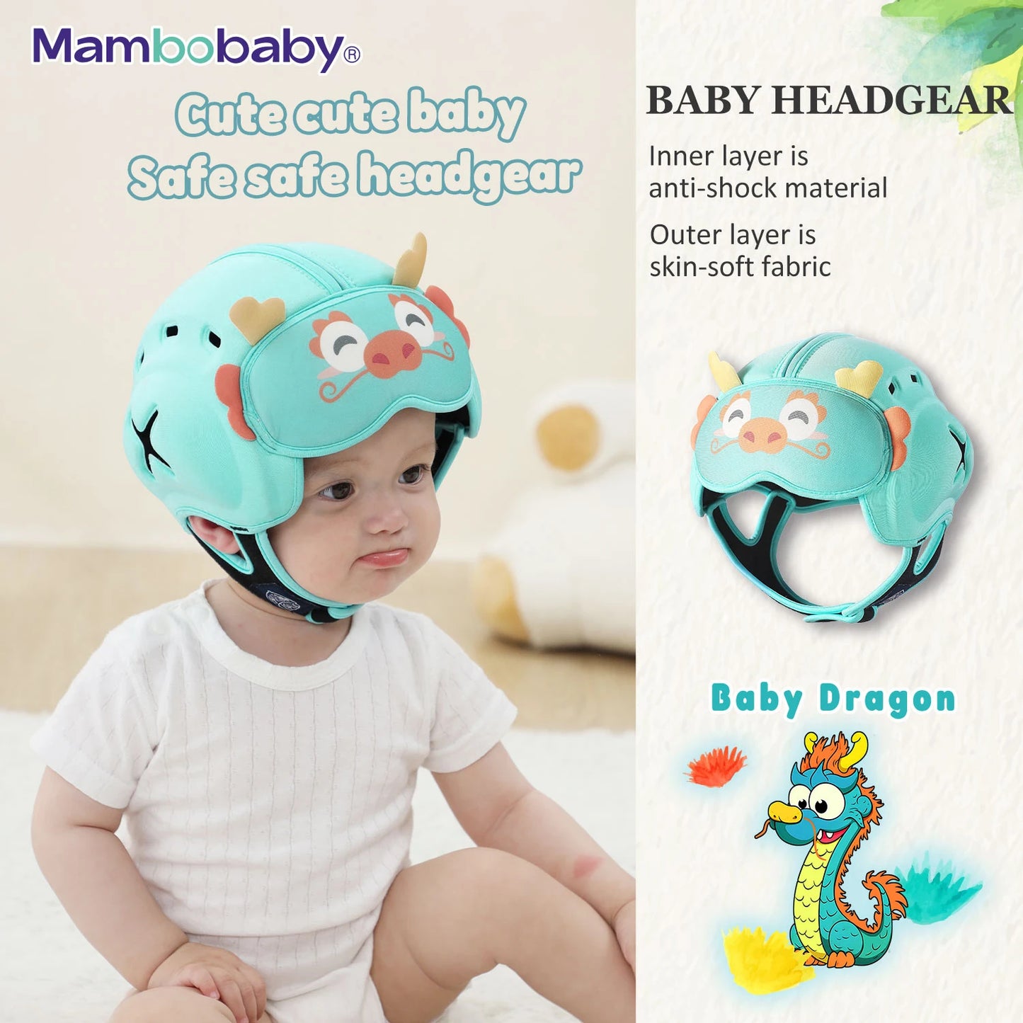 Mambobaby Anti Shock Baby Helmet Head Protection For Toddler