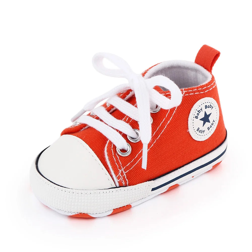 Unisex Baby Canvas Sneakers First Walkers Soft Sole Non Slip