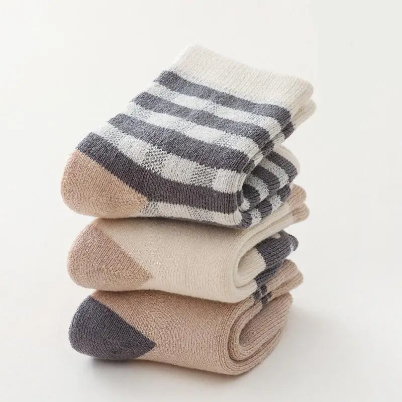 Baby Socks 3 Pack Thick Warm Cotton Polyester All Seasons Unisex