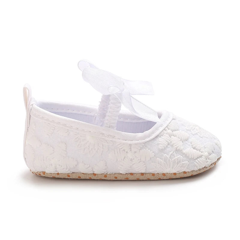 Valen Sina Baby Girl Lace Moccasins Non Slip Soft Soled Shoes