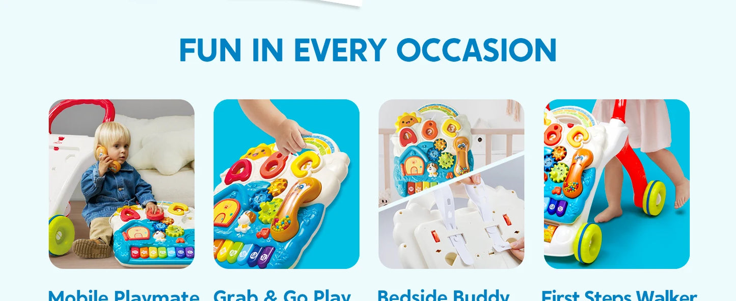 Joyfy Educational Two in One Baby Walker Sit to Stand