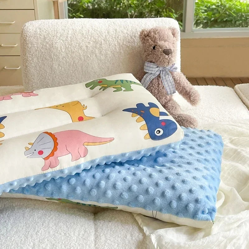 Soft Velvet Baby Pillow for Newborn Sleep and Head Support