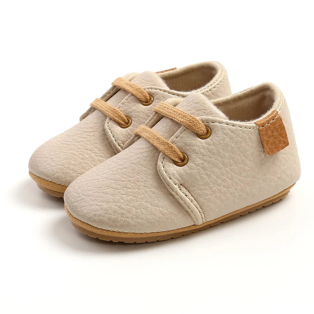 Meckior Baby First Walkers Moccasins Anti Slip Rubber Sole