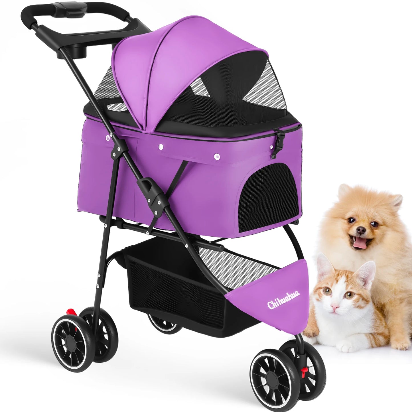 Chihuahua Portable Foldable Pet Stroller For Dogs And Cats