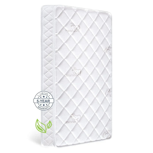 Premium Crib And Toddler Mattress With Hypoallergenic Non Toxic Fleece Surface