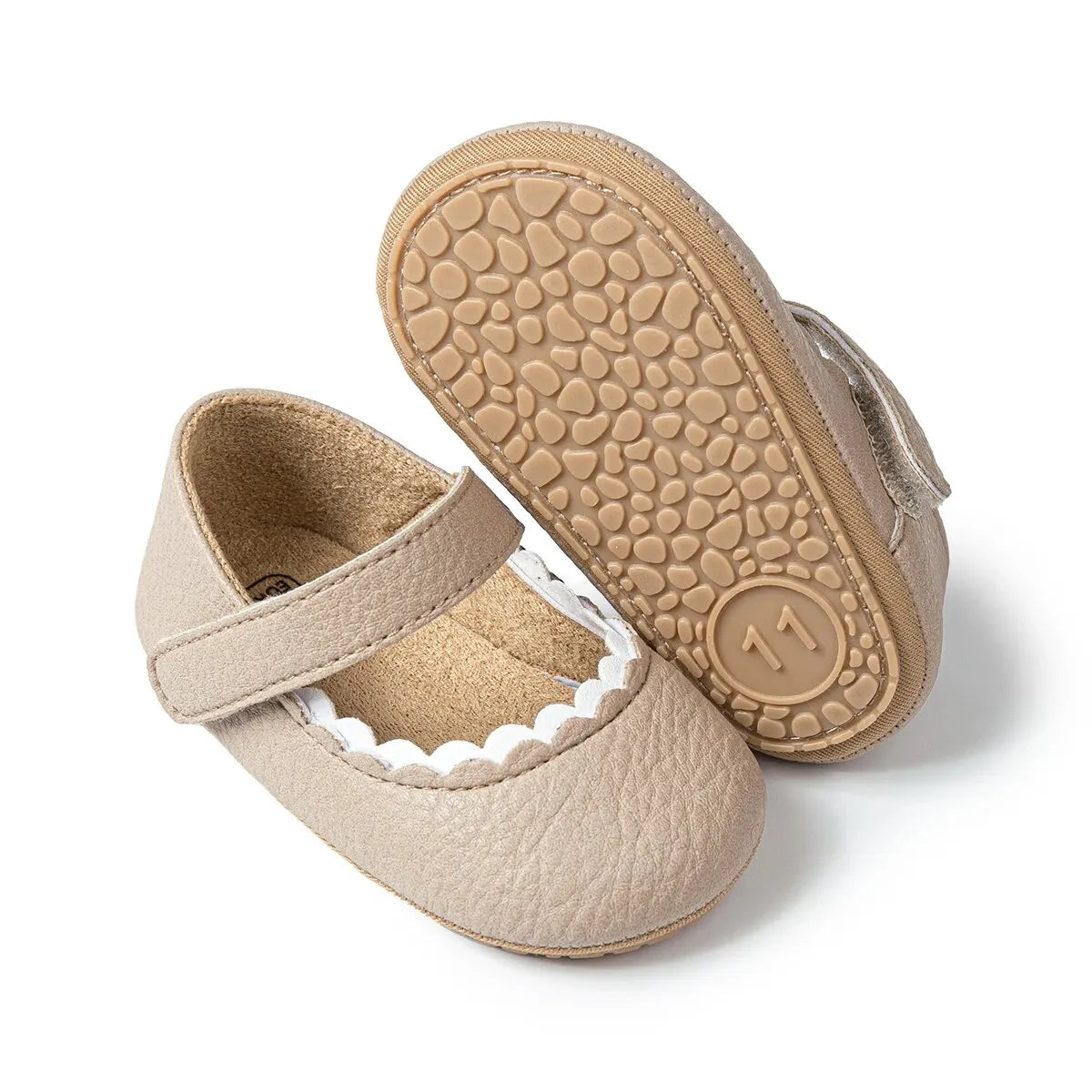 Meckior Infant Leather Anti Slip First Walkers Shoes Girls