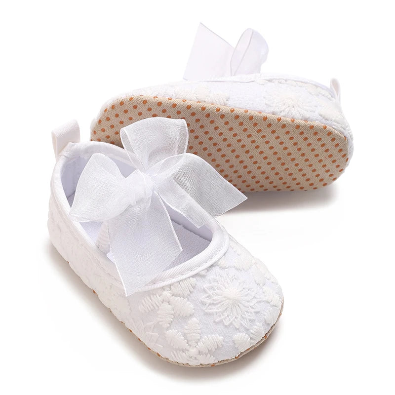 Valen Sina Baby Girl Lace Moccasins Non Slip Soft Soled Shoes