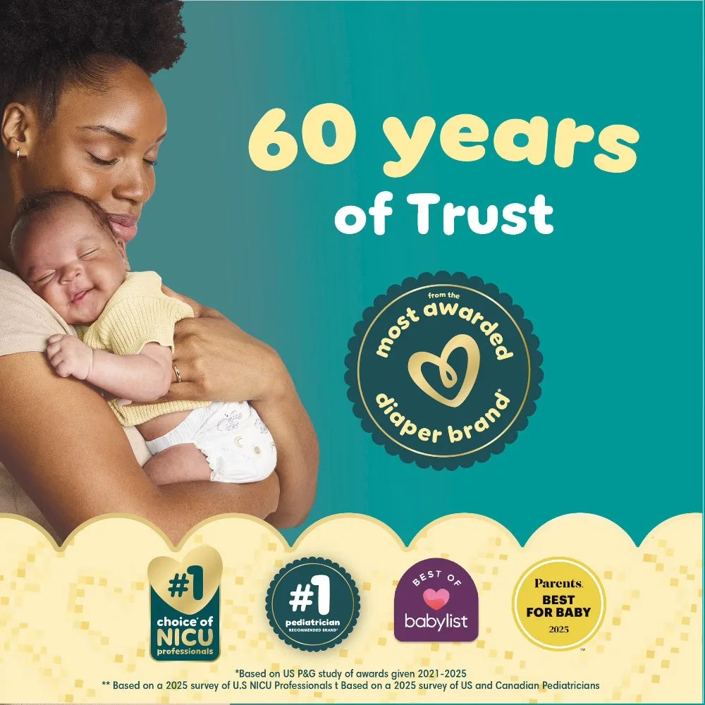 Fragrance Free Baby Diapers Hypoallergenic 22 Count