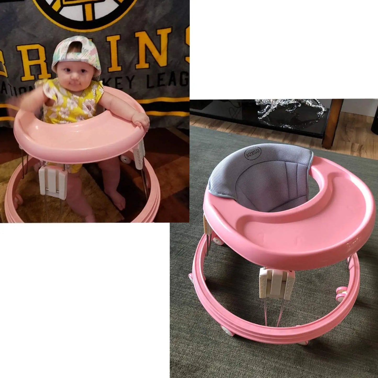 Foldable Baby Walker With Anti Roll Over 5 Levels Portable