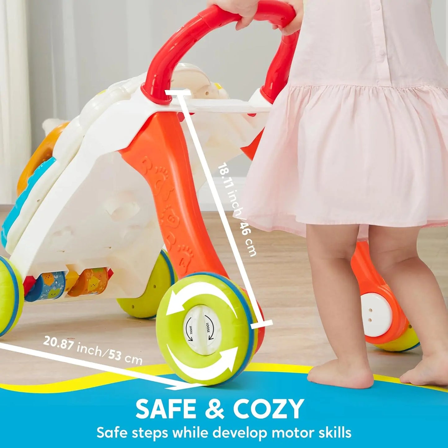 Joyfy Educational Two in One Baby Walker Sit to Stand