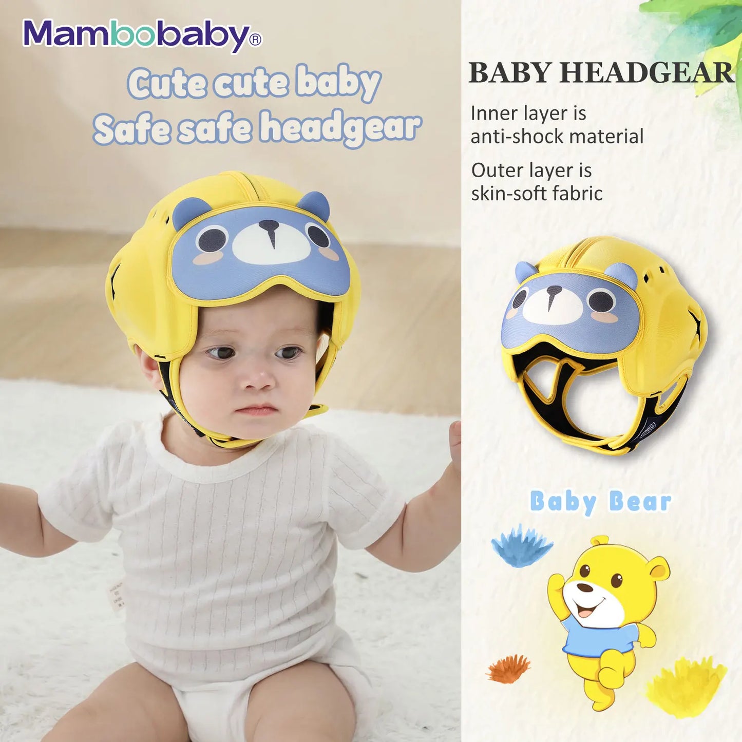 Mambobaby Anti Shock Baby Helmet Head Protection For Toddler