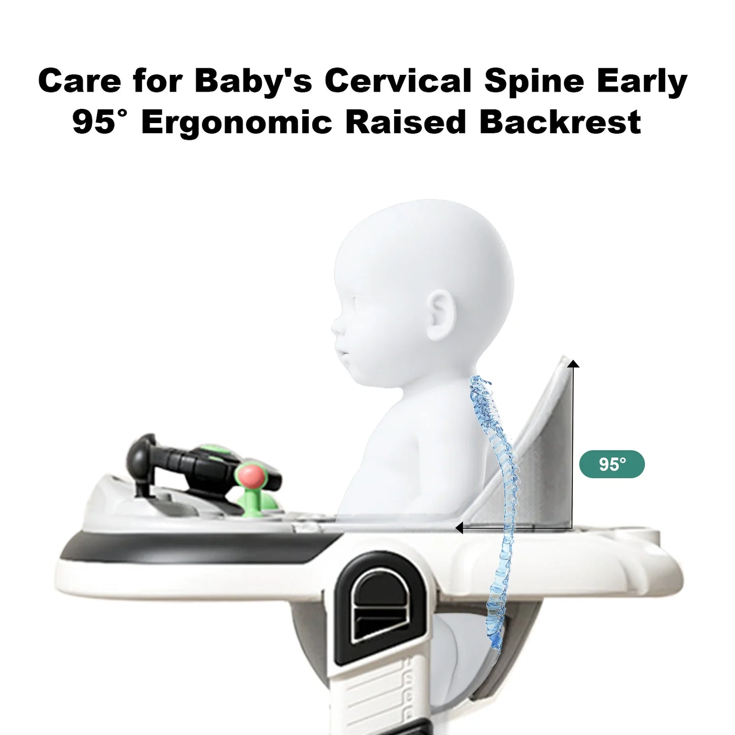 Multifunctional Baby Walker With Sunshade And Anti-Rollover Stroller