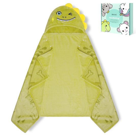 HECCEI Hooded Baby Towels HoodieHug Ultra Soft Coral Fleece Bath Towel