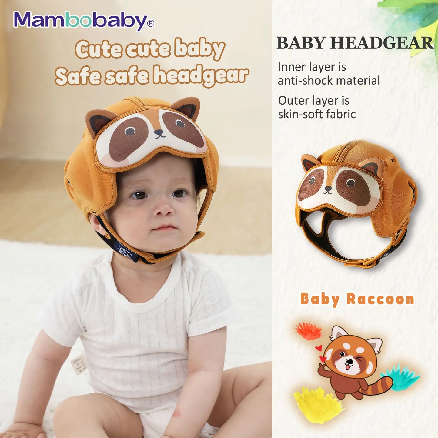 Mambobaby Anti Shock Baby Helmet Head Protection For Toddler