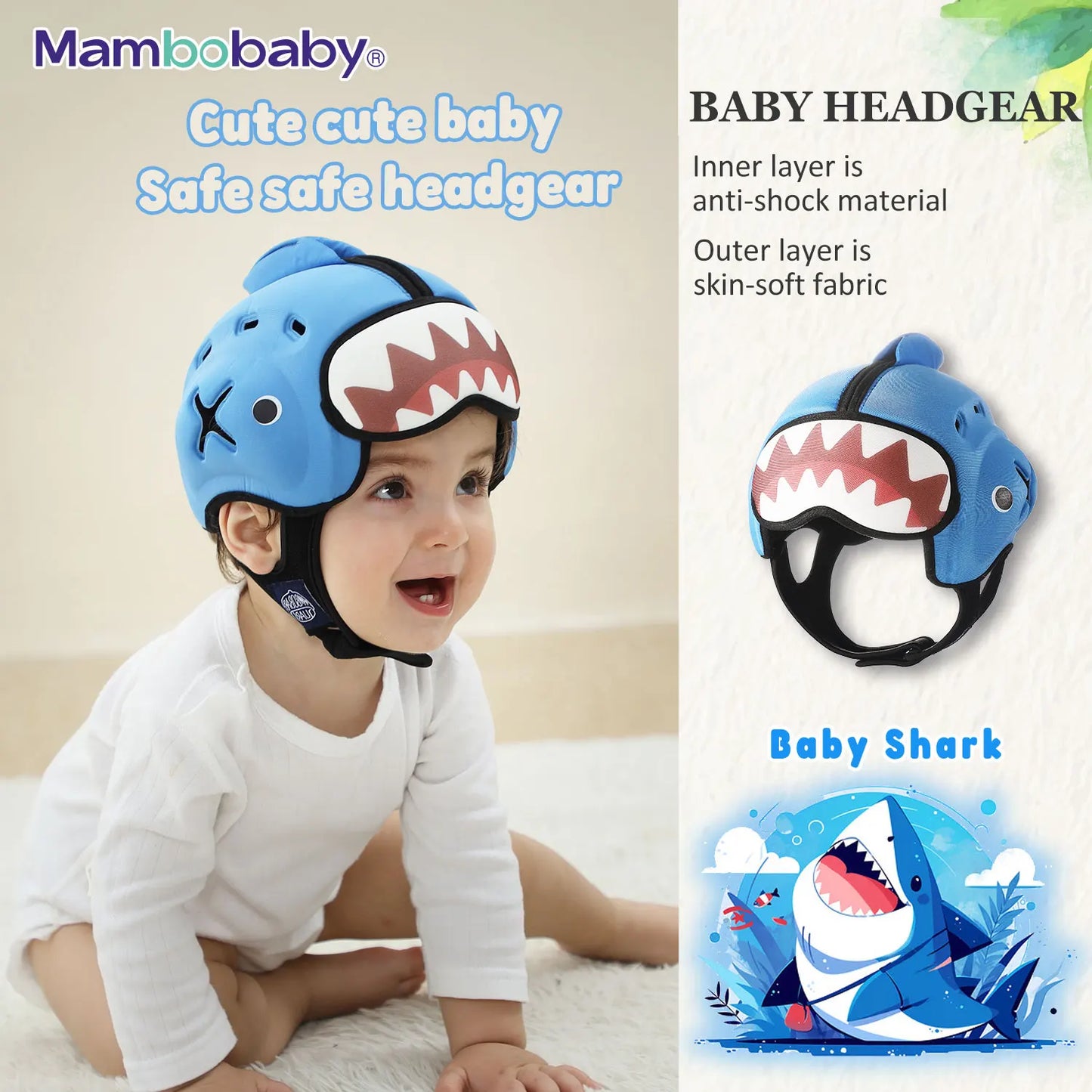 Mambobaby Anti Shock Baby Helmet Head Protection For Toddler