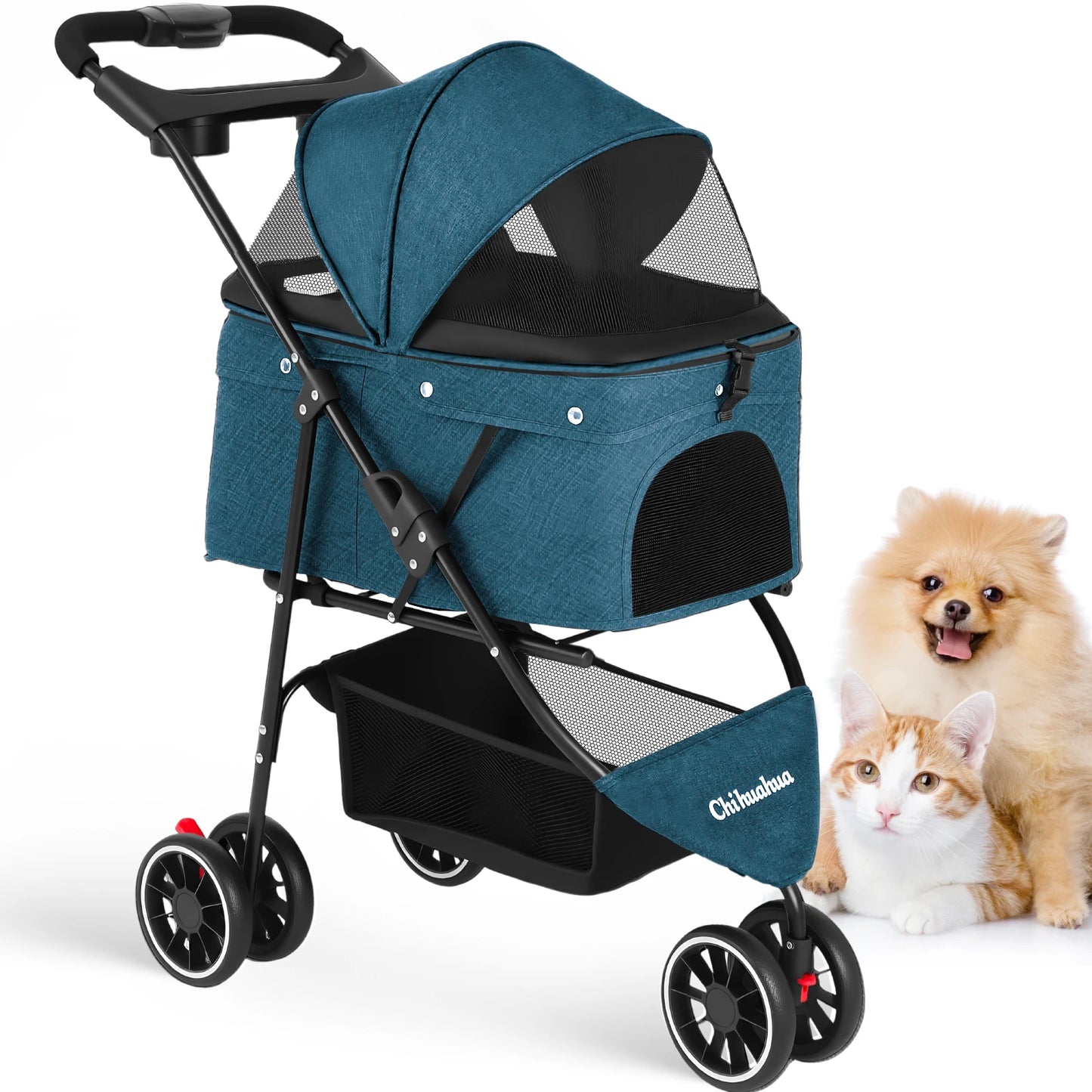 Chihuahua Portable Foldable Pet Stroller For Dogs And Cats