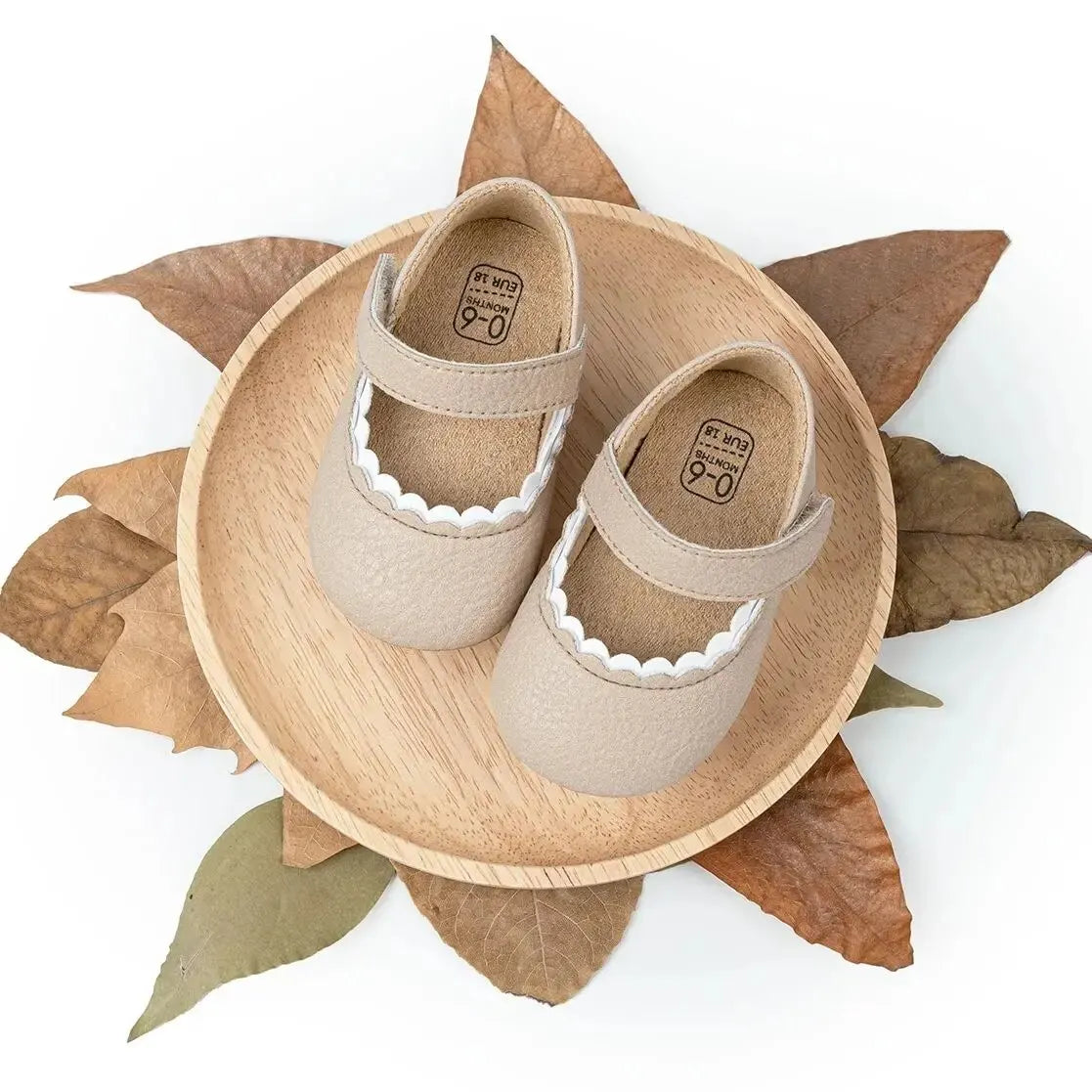 Meckior Infant Leather Anti Slip First Walkers Shoes Girls
