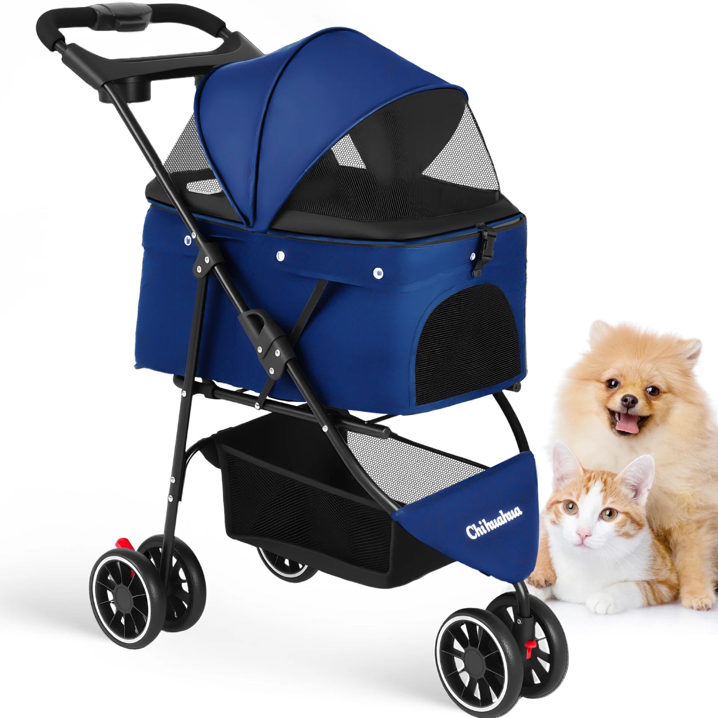 Chihuahua Portable Foldable Pet Stroller For Dogs And Cats