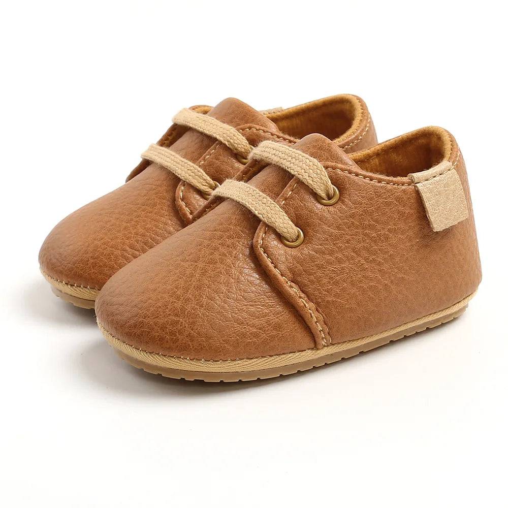 Meckior Baby First Walkers Moccasins Anti Slip Rubber Sole