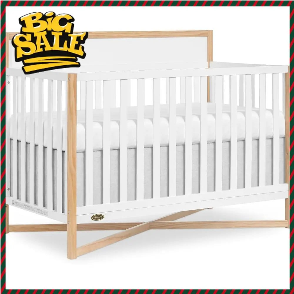 Convertible Baby Crib That Converts to Toddler Bed for Nursery
