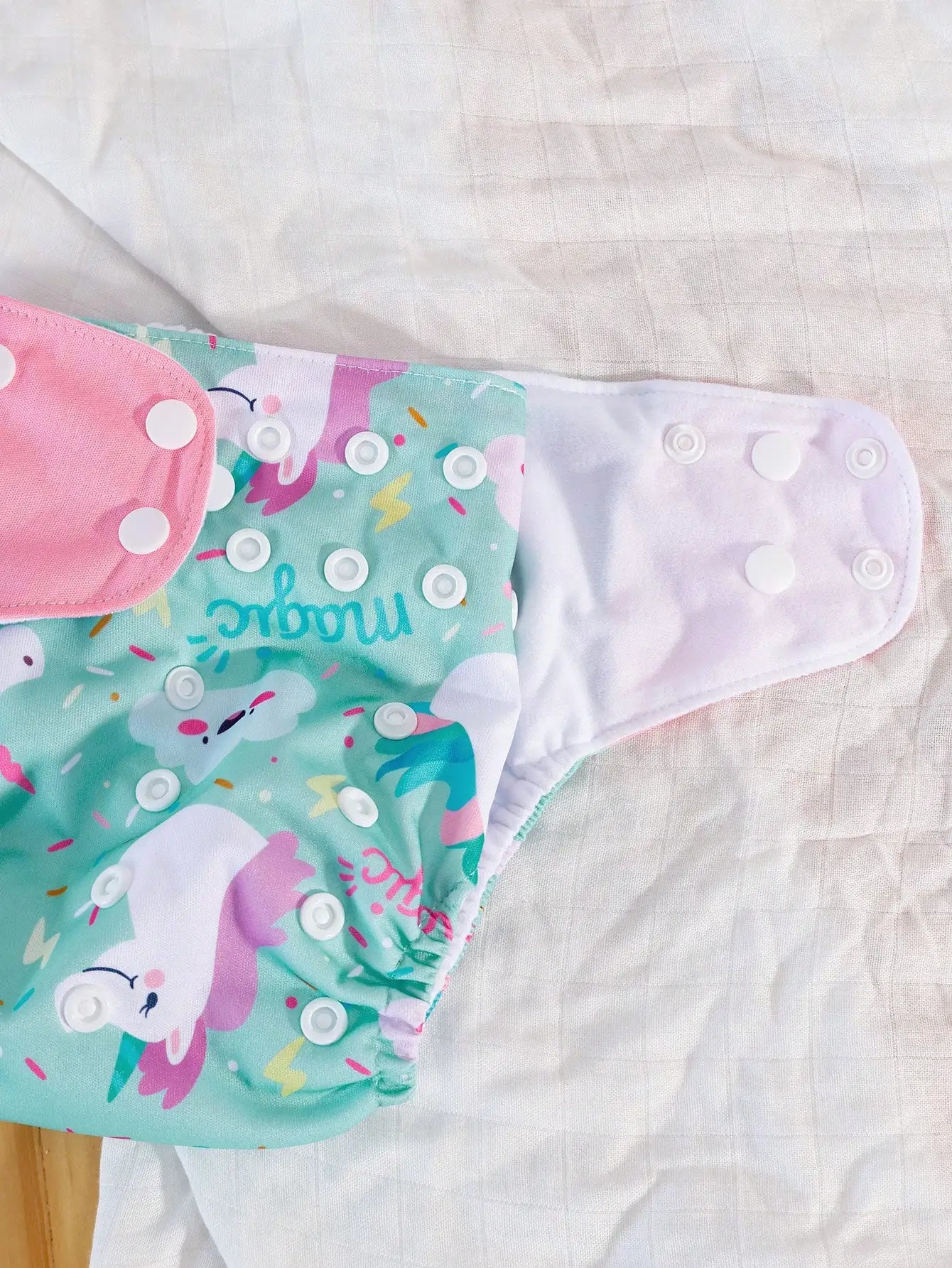 4 Pack Reusable Cloth Diapers With Quick-Dry Fleece Lining Pocket Covers