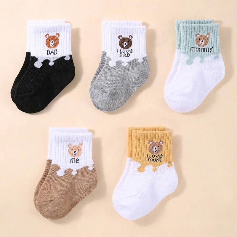 5 Pairs Baby Socks Low Cut Ankle Stretch Boys Girls
