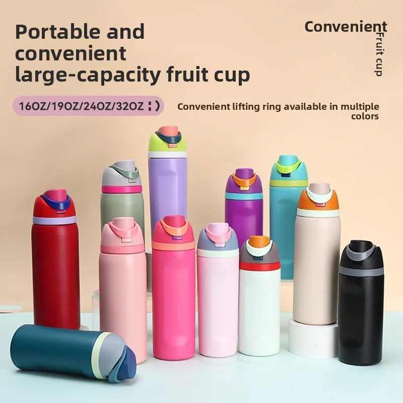Stainless Steel Vacuum Thermos Cup Portable Insulated Water Flask Travel