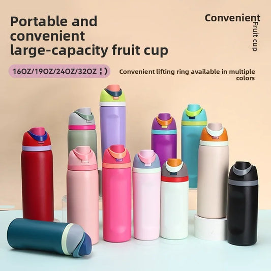 Stainless Steel Vacuum Thermos Cup Portable Insulated Water Flask Travel