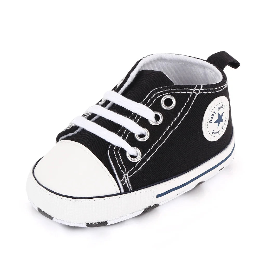 Unisex Baby Canvas Sneakers First Walkers Soft Sole Non Slip