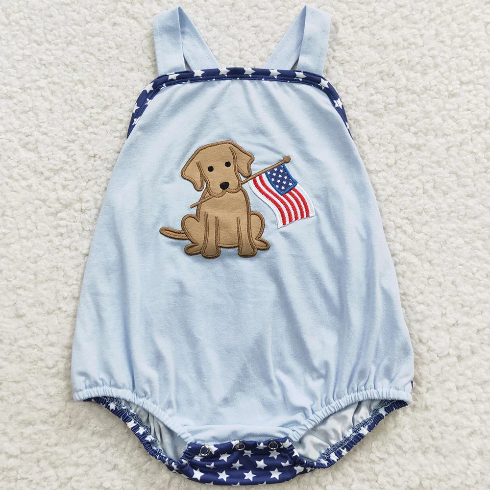 Cotton Baby Girls Rompers Bodysuits Festival Pattern Summer