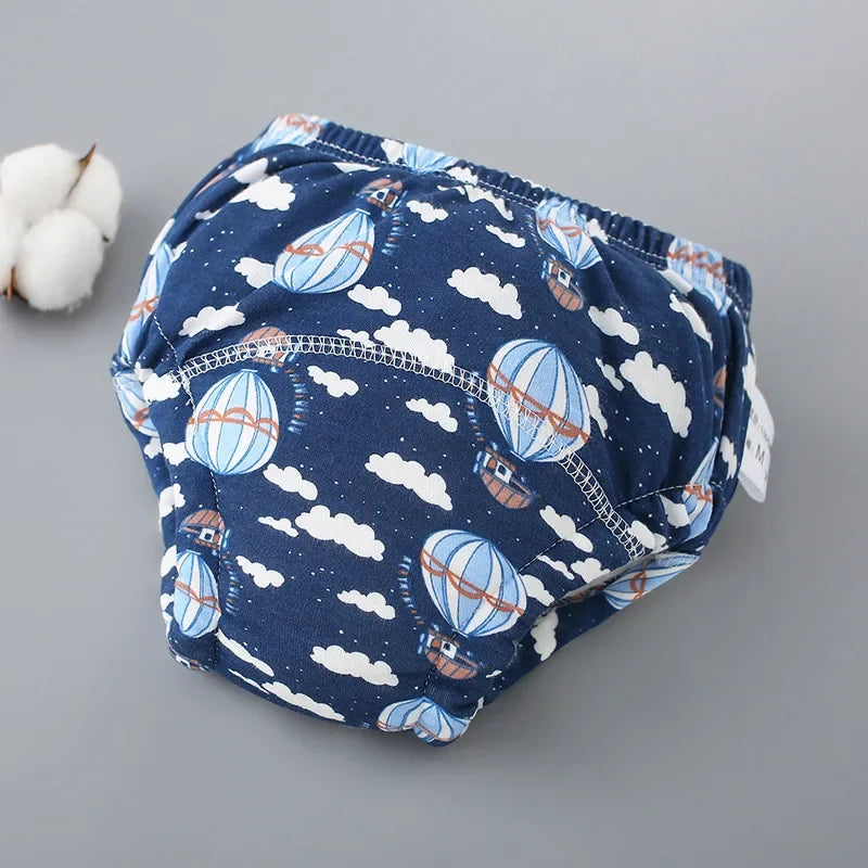 Baby Waterproof Potty Training Pants For Toddlers Reusable Cotton Nappies Unisex