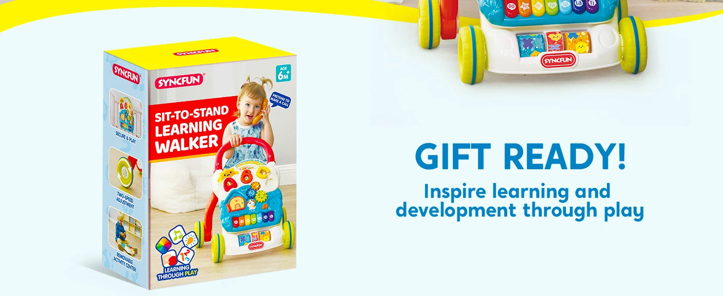 Joyfy Educational Two in One Baby Walker Sit to Stand