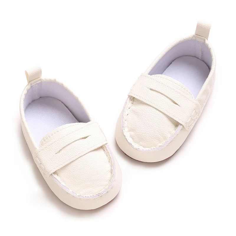 Samita Leather Infant Crib Shoes For Baby Boys Antislip Moccasins