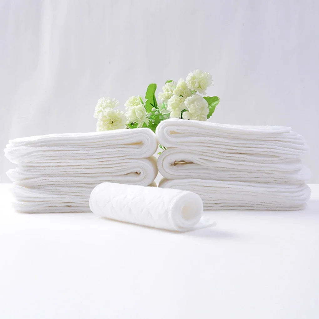 Reusable Cotton Baby Diapers 10 Pack Changing Pads for Infants