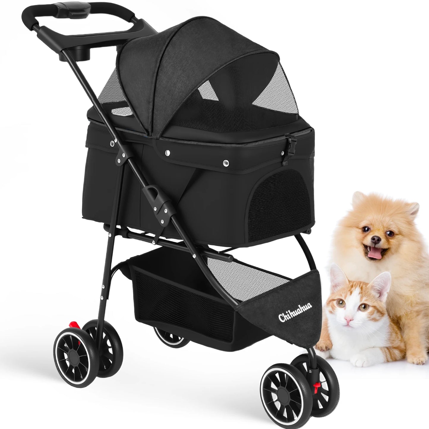 Chihuahua Portable Foldable Pet Stroller For Dogs And Cats