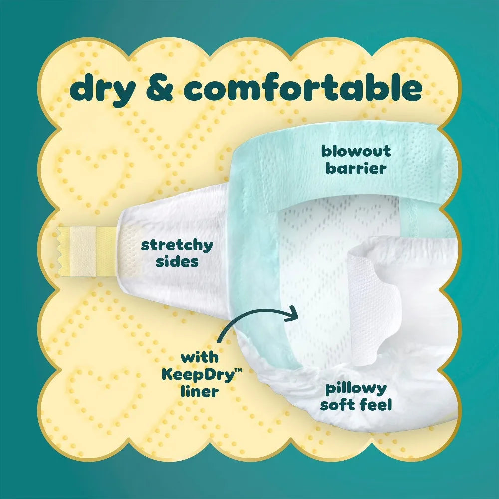 Fragrance Free Baby Diapers Hypoallergenic 22 Count