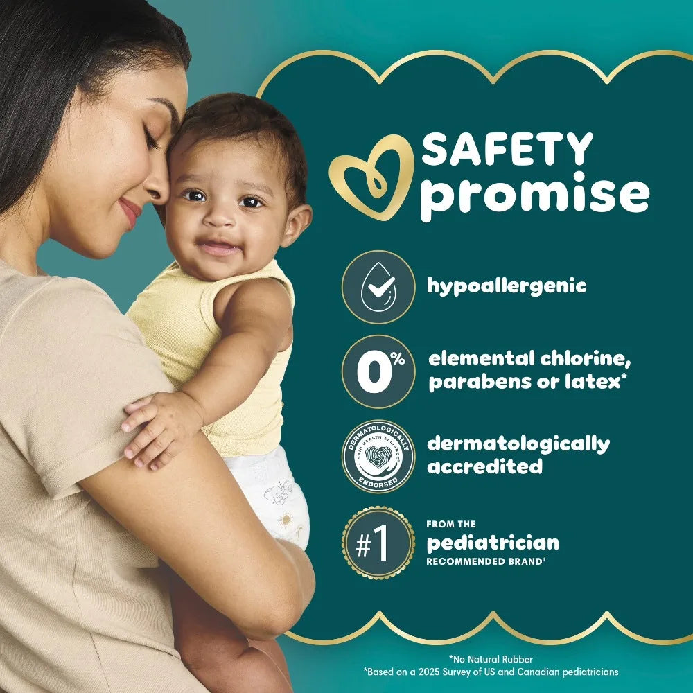 Fragrance Free Baby Diapers Hypoallergenic 22 Count