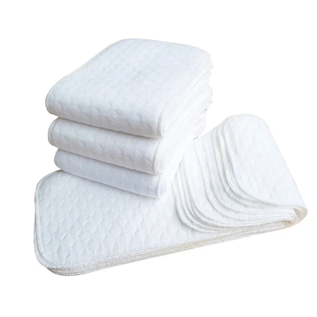 Reusable Cotton Baby Diapers 10 Pack Changing Pads for Infants