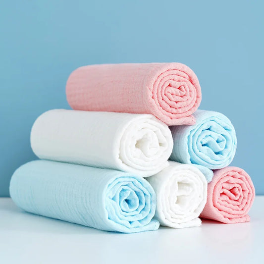 Five Pack 100 Percent Cotton Baby Gauze Diapers For Newborns