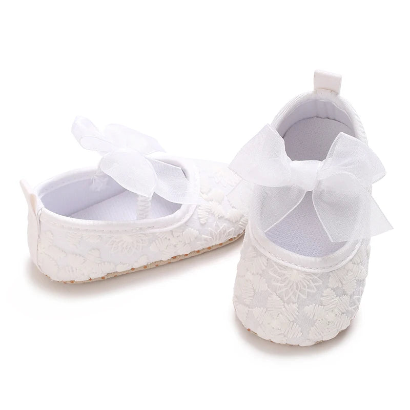 Valen Sina Baby Girl Lace Moccasins Non Slip Soft Soled Shoes
