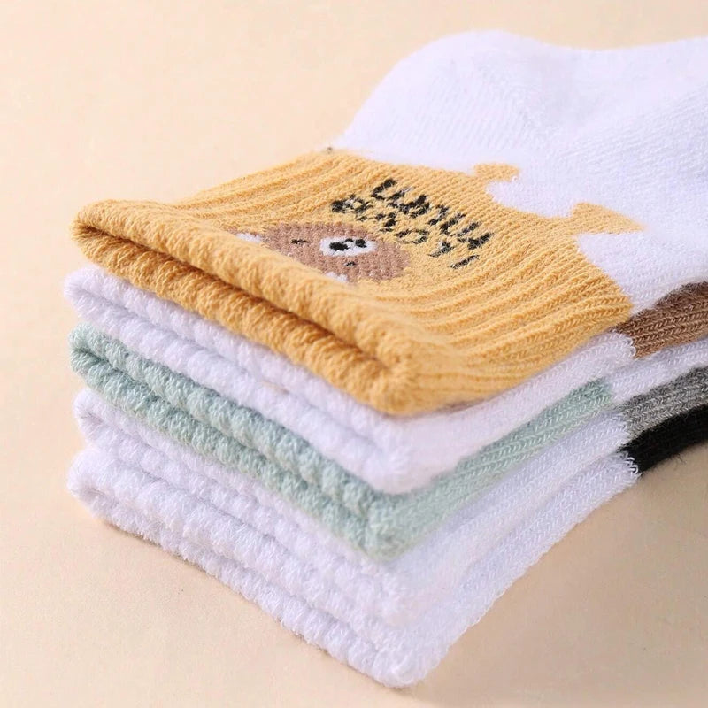 5 Pairs Baby Socks Low Cut Ankle Stretch Boys Girls