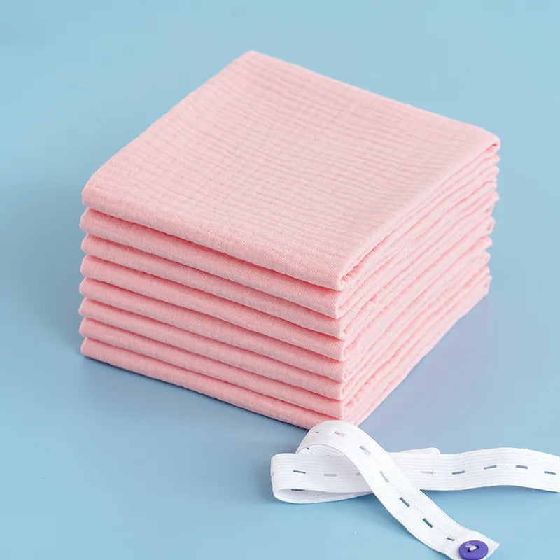 Five Pack 100 Percent Cotton Baby Gauze Diapers For Newborns