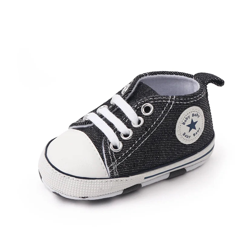 Unisex Baby Canvas Sneakers First Walkers Soft Sole Non Slip