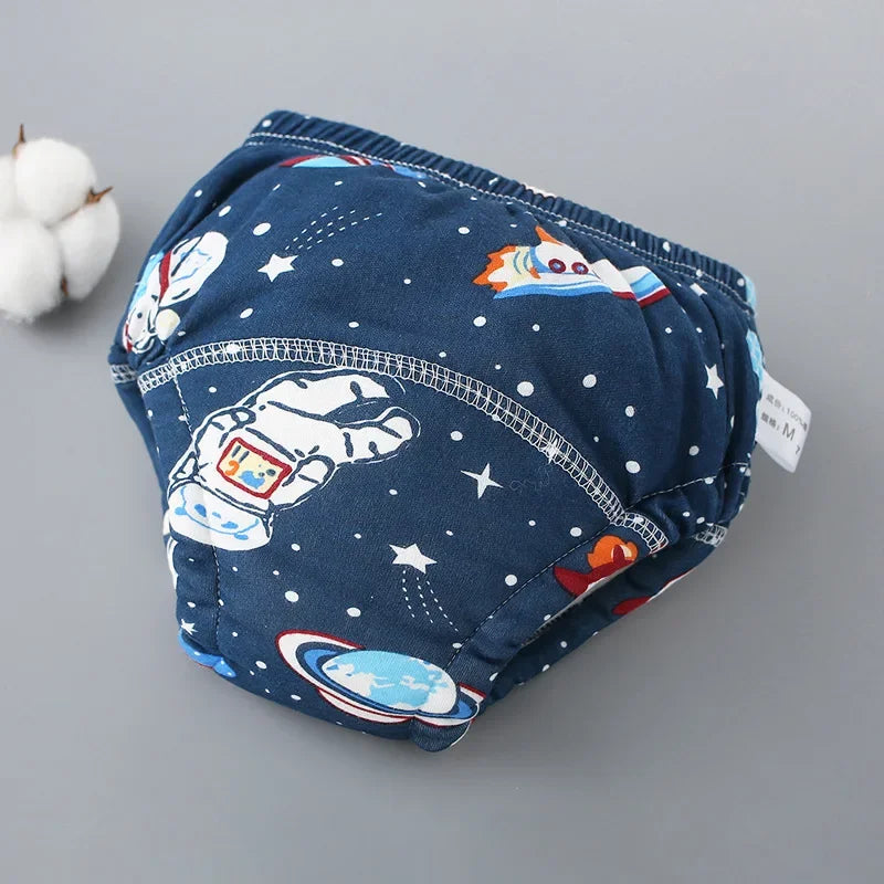Baby Waterproof Potty Training Pants For Toddlers Reusable Cotton Nappies Unisex