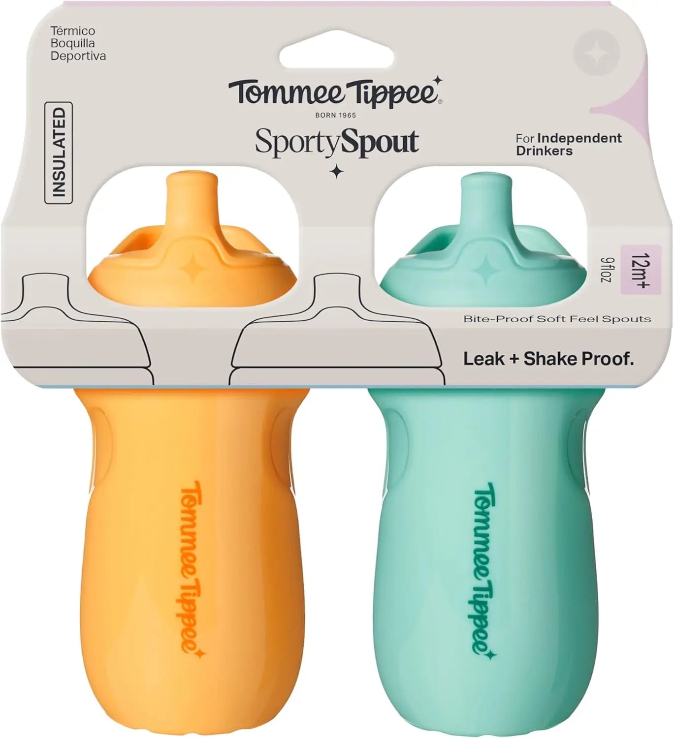 Insulated Toddler Water Bottle With Sporty Spout Spill Proof Valve