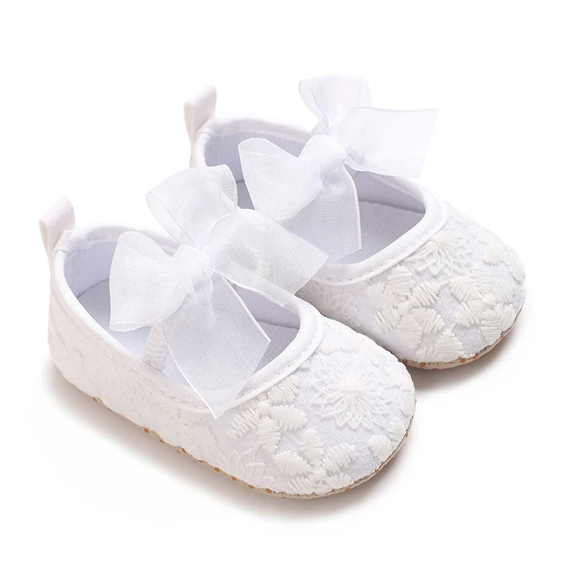 Valen Sina Baby Girl Lace Moccasins Non Slip Soft Soled Shoes